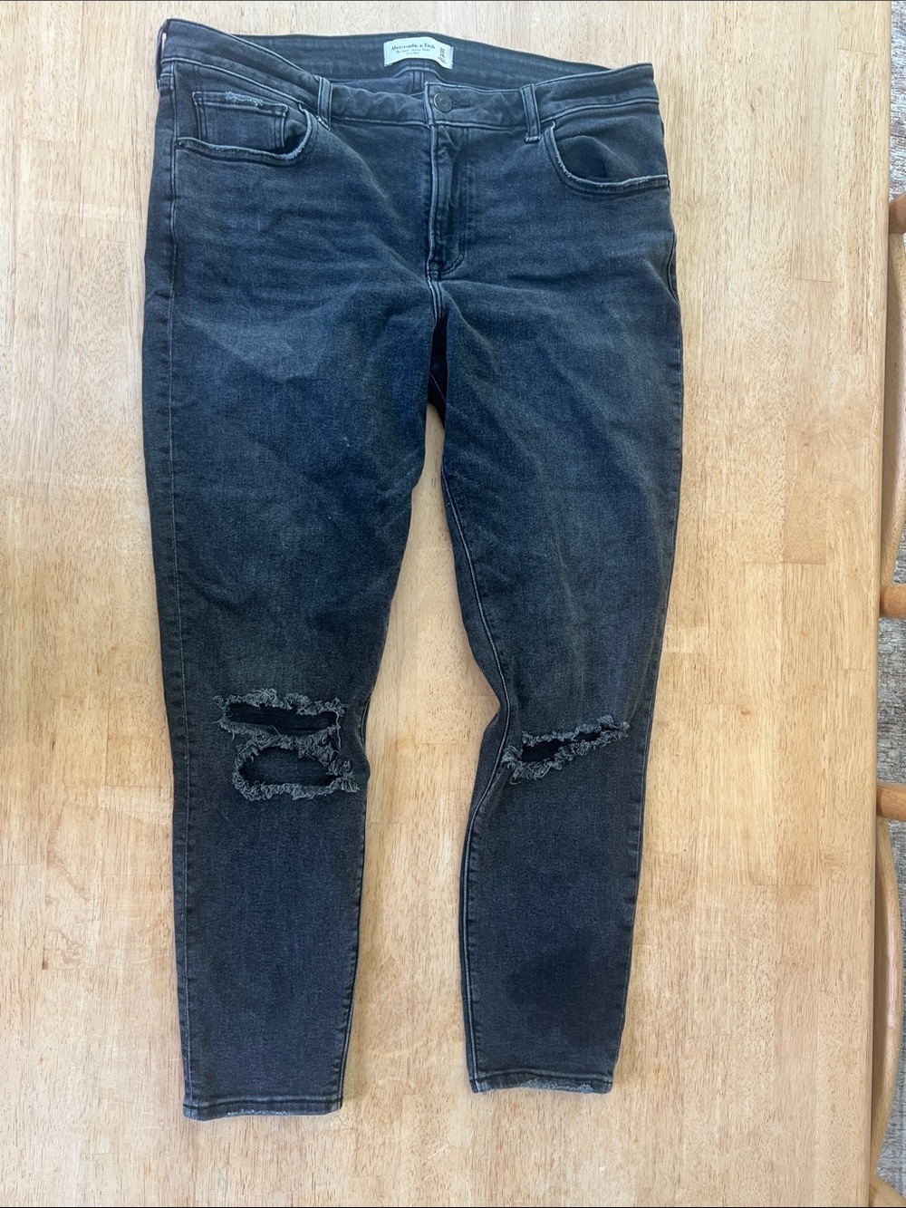 High-Rise Black Distressed Women’s Jeans